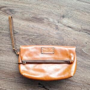 Patricia Nash 100% Leather Brown Clutch